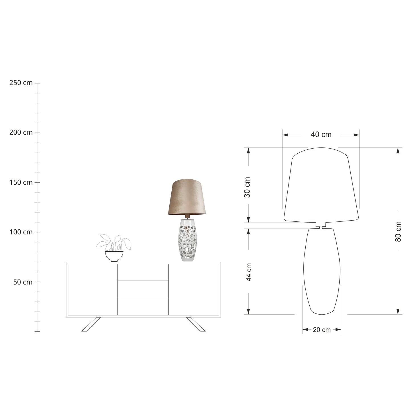 Lampa z abażurem - Coma Deco