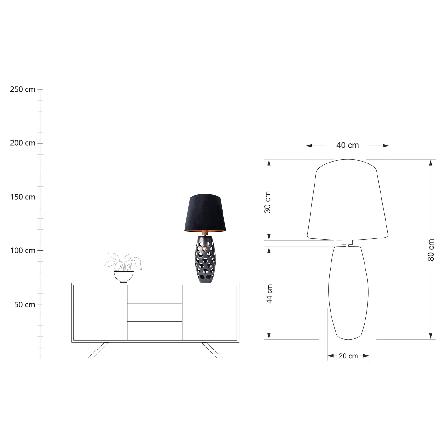 Lampa z abażurem - Coma Simple
