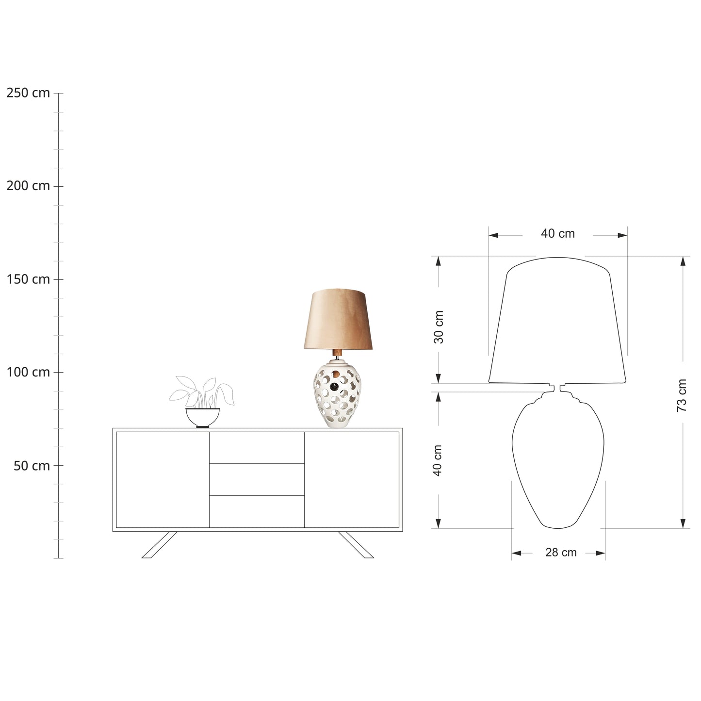 Lampa z abażurem - Galaxy Simple