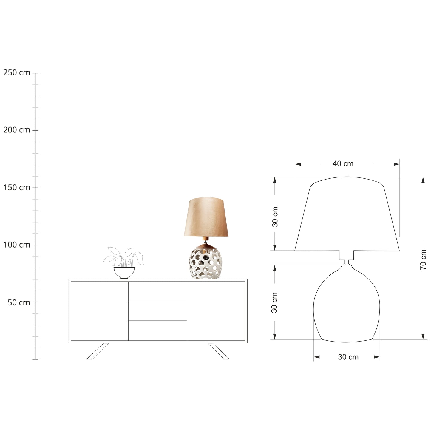 Lampa z abażurem - Orion Simple