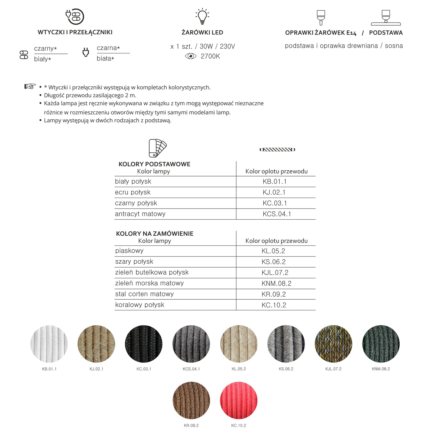 Lampa MOON Shadow z podstawą