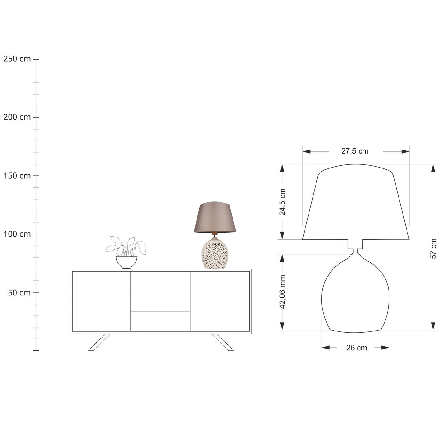 Lampa z abażurem - Luna - zdjęcie 6
