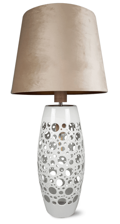 Lampa ceramiczna z abażurem - Coma Deco
