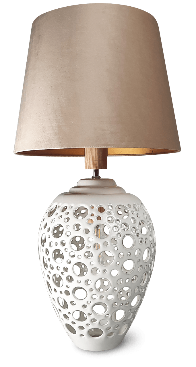 Lampa ceramiczna z abażurem - Galaxy Deco