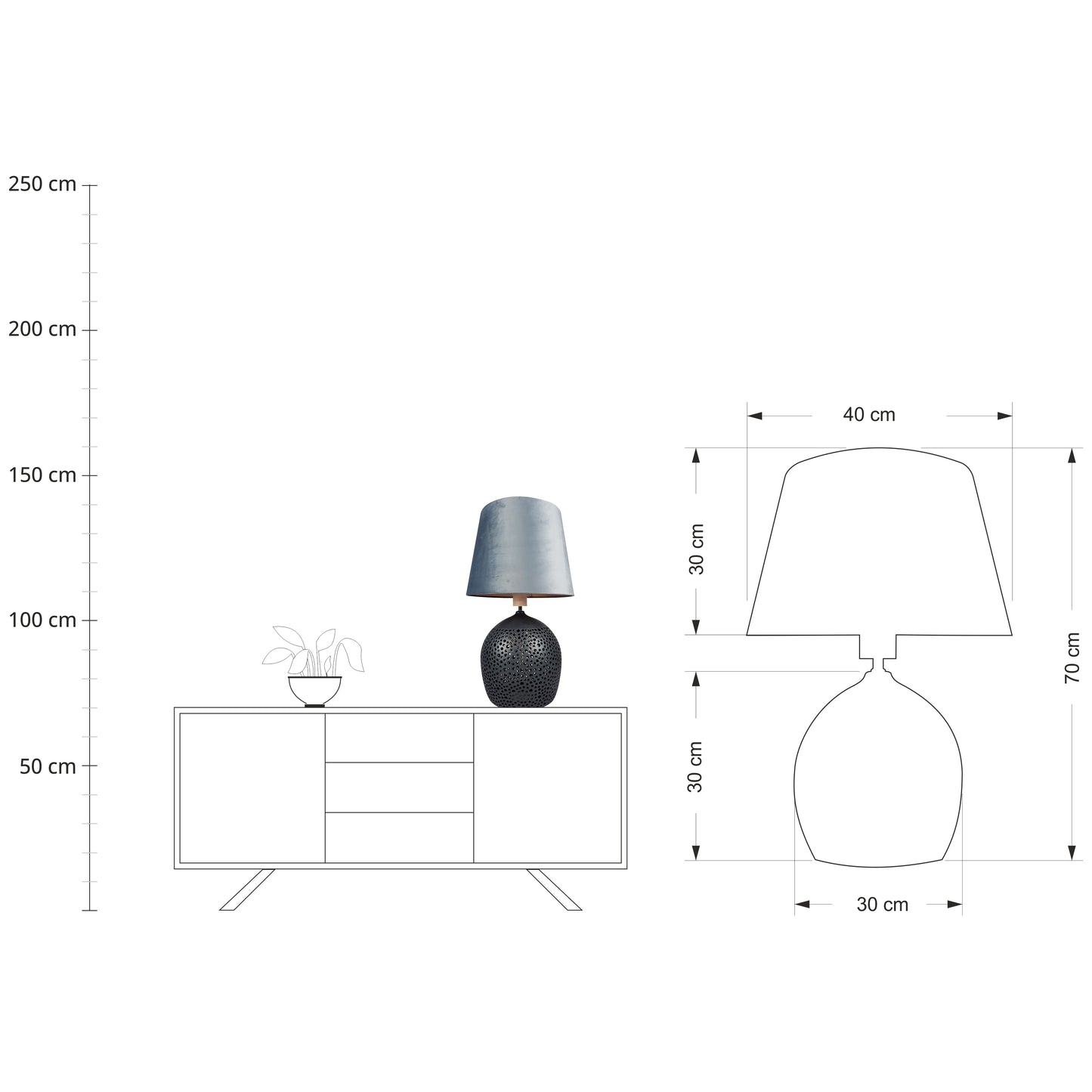 Lampa z abażurem - Orion Art