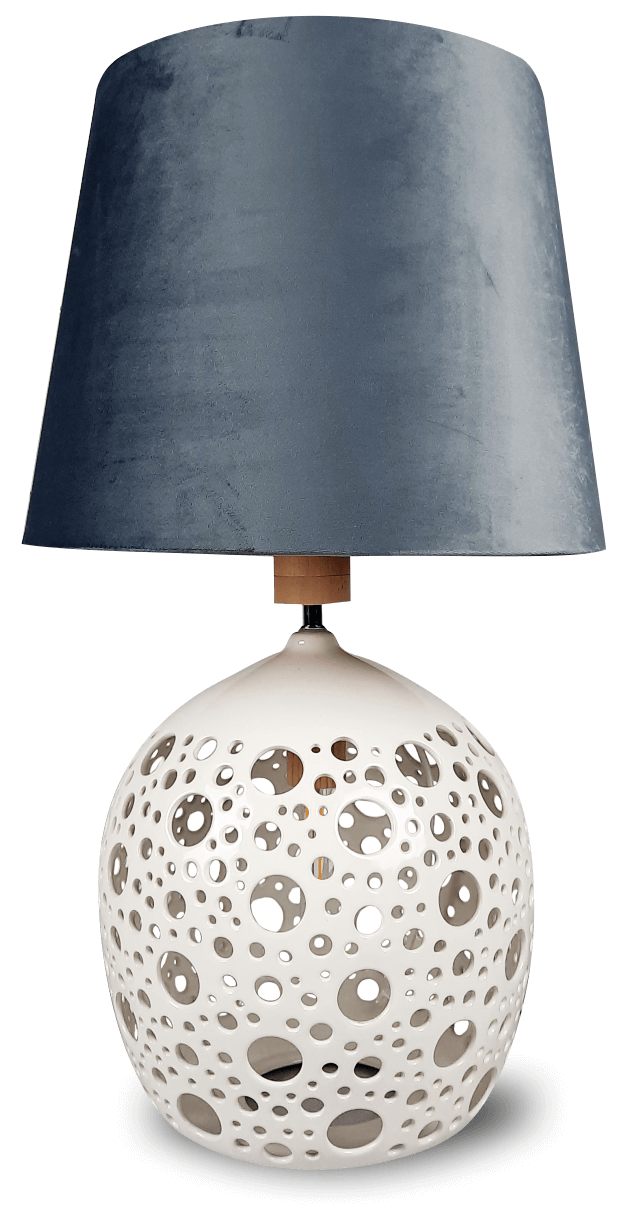 Lampa ceramiczna z abażurem - Orion Deco