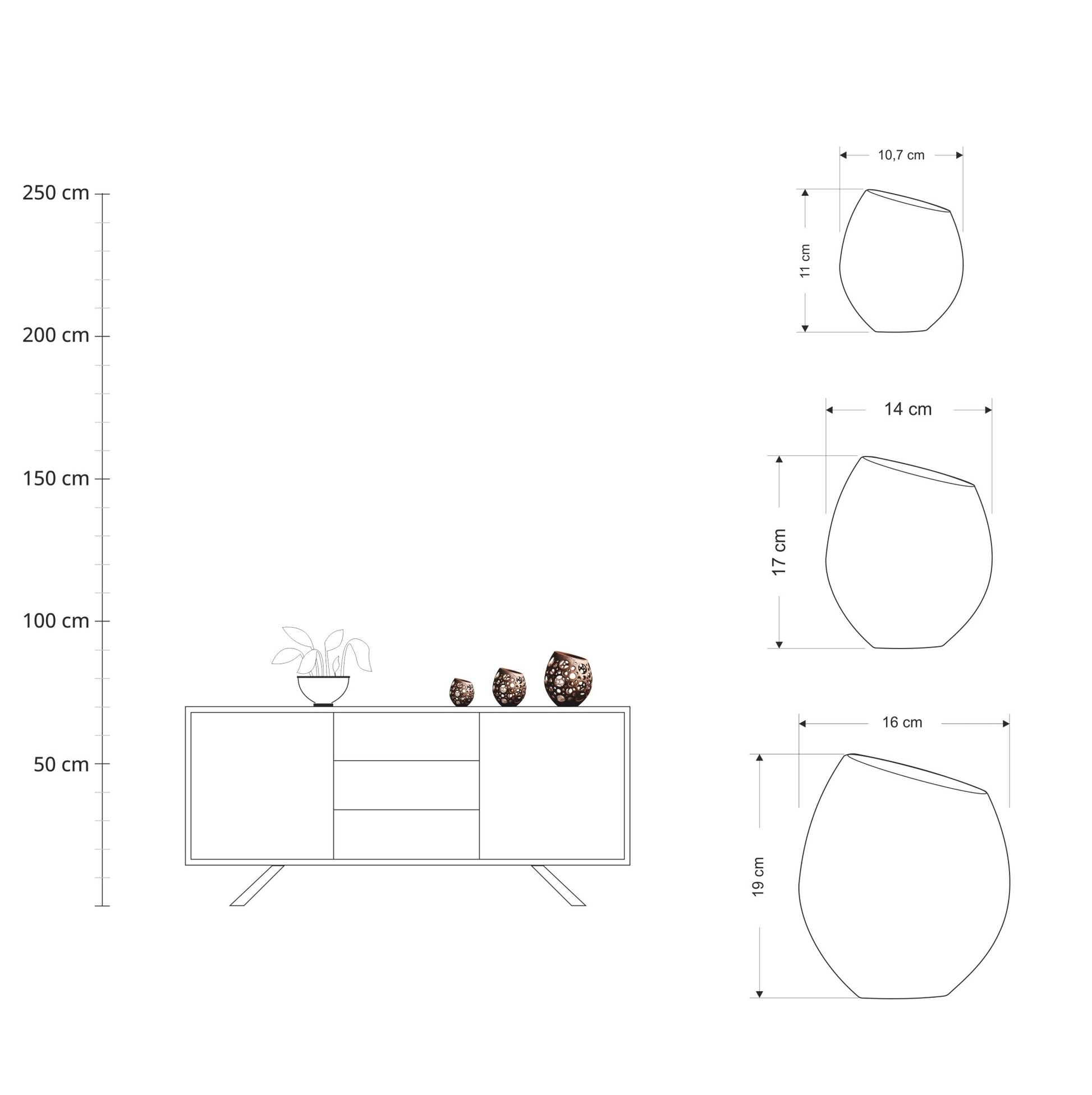 Lampion LAVA Cocount - średni - projekcja światła