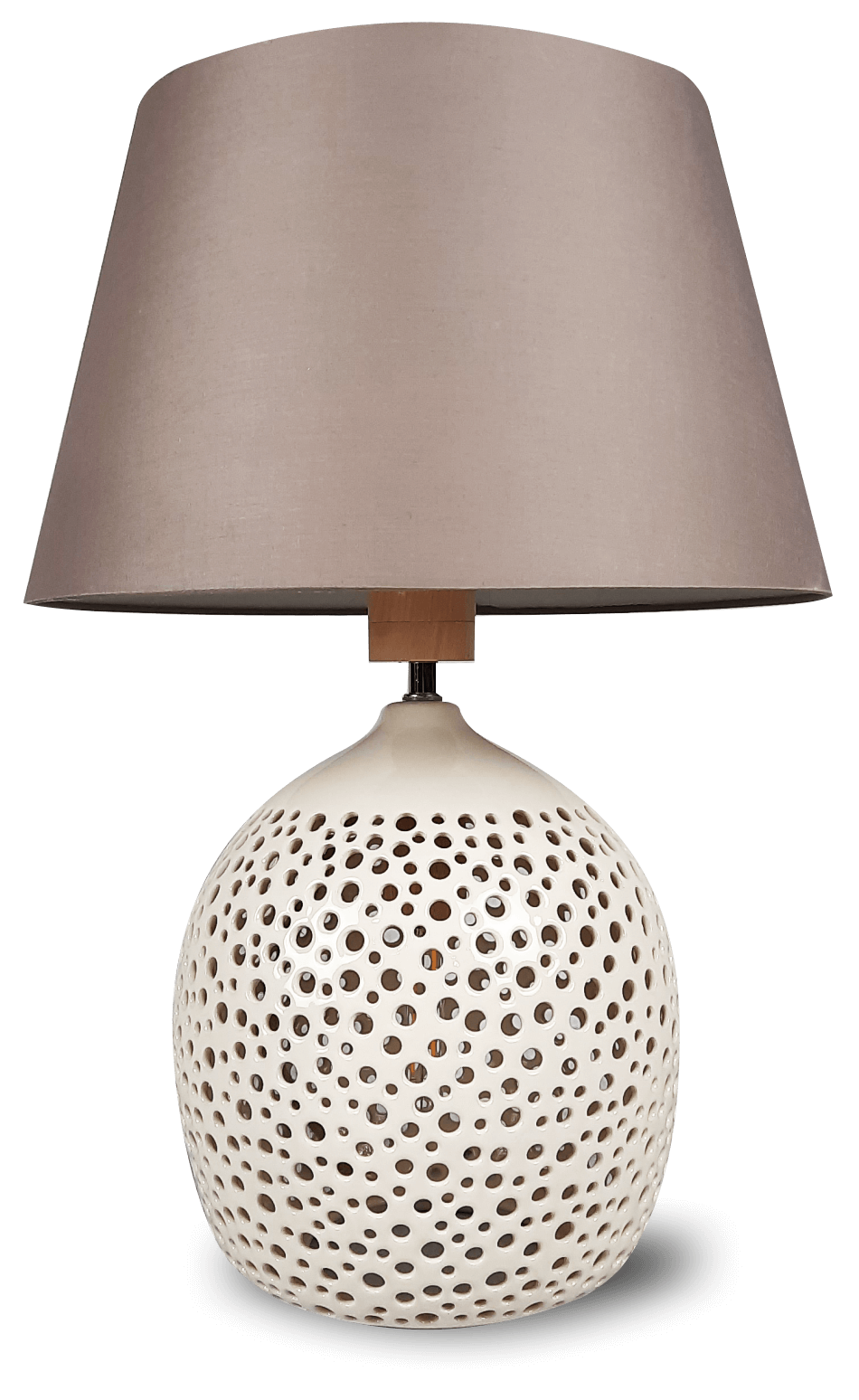 Lampa ceramiczna z abażurem - Luna