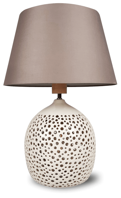 Lampa ceramiczna z abażurem - Luna